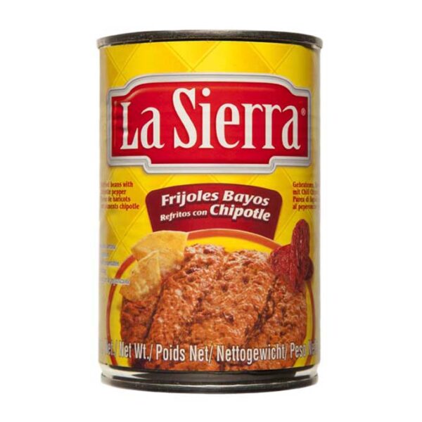 Frijoles Bayos Refritos con Chipotle La Sierra 430 g